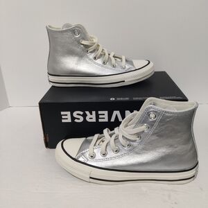 Ladies Converse CTAS Hi Metallic Leather Sneakers A11984C Size 6 New In Box